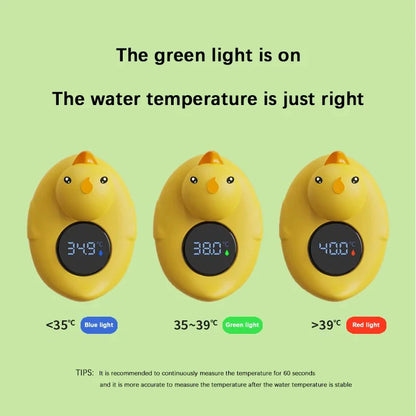 Little Yellow Duck Baby Bath Thermometer – Floating Waterproof Shower Thermometer & Safe Temperature Sensor for Baby Bath Time