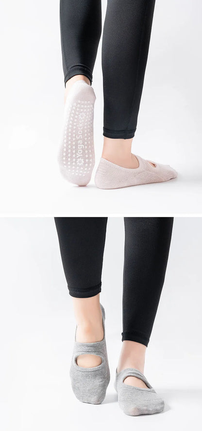 EU 35-42 Silicone Anti-Slip Backless Yoga Socks Women Pilate Socks  Indoor Dance Ballet Fitness Sports Socks for Fitness Gym