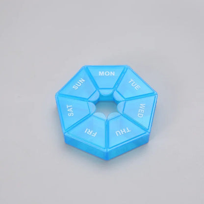 Mini Small Pill Organizer – Portable Pocket-Size Pill Box Container for Travel & 7-Day Medicine Storage