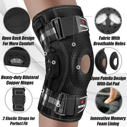 NEENCA Hinged Knee Brace for Knee Pain Knee Support with Stabilizers for ACL, PCL, Arthritis & Meniscus Tear Relief