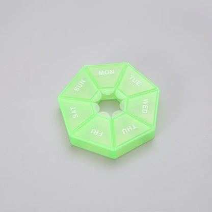 Mini Small Pill Organizer – Portable Pocket-Size Pill Box Container for Travel & 7-Day Medicine Storage