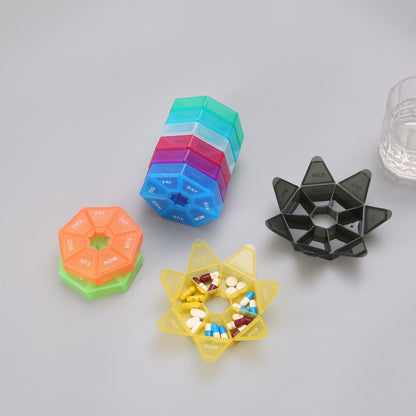 Mini Small Pill Organizer – Portable Pocket-Size Pill Box Container for Travel & 7-Day Medicine Storage