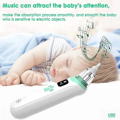 Electric Nasal Aspirator for Babies and Young Children – Newborn Nasal Mucus Cleaner & Electric Nasal Irrigator Tool