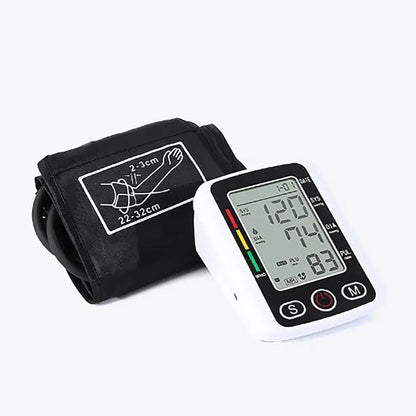 Portable Tonometer & Digital Tensiometer | Automatic Arm BP Monitor with Heart Rate Sensor