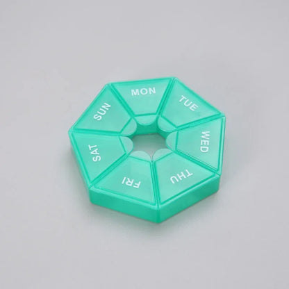 Mini Small Pill Organizer – Portable Pocket-Size Pill Box Container for Travel & 7-Day Medicine Storage